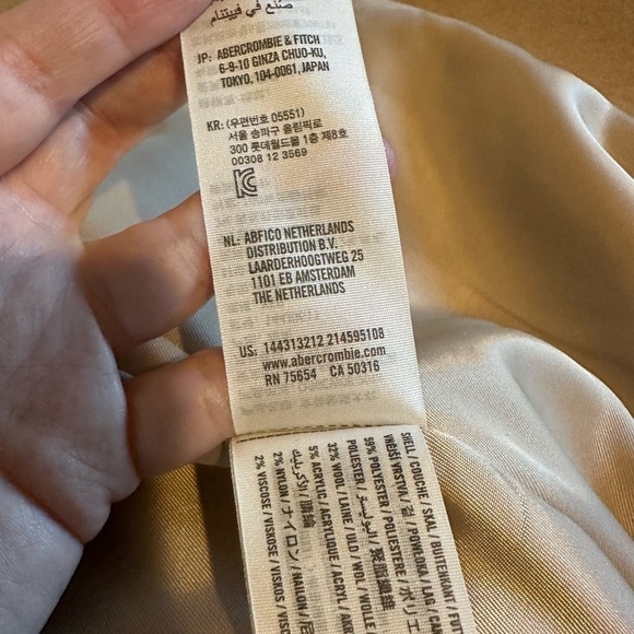 A&F Oversized Wool-Blend Short Coat NWOT PETITE - Picture 15 of 17